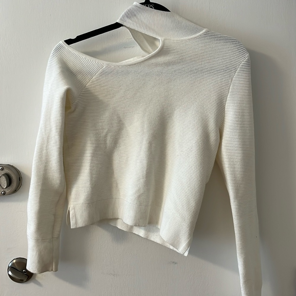 Abercrombie open shoulder knit sweater